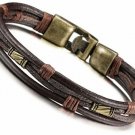 Jstyle Mens Vintage Leather Wrist Band Brown Rope Bracelet Bangle