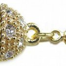 8 Sets - CleverDelights Magnetic Jewelry Clasps - Rhinestone Ball Style + Clasp