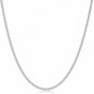 Amberta 925 Sterling Silver 1.5 Mm Curb Chain Necklace Length 28 Inch / 70 Cm