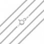 Amberta 925 Sterling Silver 1.5 Mm Curb Chain Necklace Length 28 Inch / 70 Cm