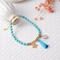 3UMeter Boho Bracelet Anklet Set - Handmade Cowrie Shell Turquoise Bead Tassel