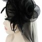 Edith Qi Lady Retro Peacock Cocktail Fascinators Sinamay Derby Hats Wedding