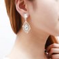 NLCAC Women's Pear Shape Teardrop Crystal Earrings Dangle Long Rhinestone For