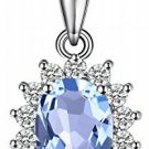 Jewelrypalace Princess Diana William Kate 2.3ct Natural Blue Topaz 925 Sterling
