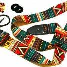 Guitar Strap Vintage Aztec Colors Strap Includes 2 Strap Locks And 2 Unique -