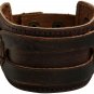 JUSNOVA Leather Cuff Bracelet For Men Women 45mm Wide Belt Wristband Bangle