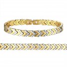 Orangelove Two-tone 18K Gold Plated Bracelet Chain For Men Women High Polished
