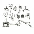 Sewing Charms Collection-100g About (60-65pcs ) Antique Silver Craft Supplies