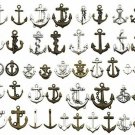 Anchor Charm-100g (about 45-50pcs) Craft Supplies Ship Wheel Anchor Charms For