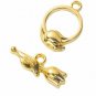 6 Sets Tulip Flower Bracelet Toggle Clasps - Findings, DIY Crafts, Jewelry