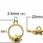 6 Sets Tulip Flower Bracelet Toggle Clasps - Findings, DIY Crafts, Jewelry