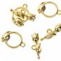 6 Sets Tulip Flower Bracelet Toggle Clasps - Findings, DIY Crafts, Jewelry