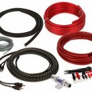 Belva 8 Gauge 2-Channel Complete Copper-Clad Amp Wiring Kit [RED] With RCA