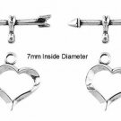 PlanetZia 10 Sets Small Fancy Heart Toggle Clasp For Jewelry Making TVT-HT
