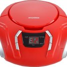 Sylvania Portable CD Boombox With AM/FM Radio (Red)