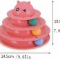 Cat And Kittens Toy With Interactive Intelligence Track Ball Tower - New With -