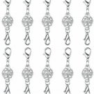 Dsmile Magnetic Jewelry Clasps Rhinestone Ball Style For Jewelry Necklace Mm 10