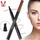 Ladygo 3D Eyebrow Tattoo Pen, Microblading Eyebrow Marker Pencil 4 Fork Tips -