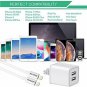 Phone Charger Fast Charging Cable 2 Pack 6Ft Extra Long Data Sync USB