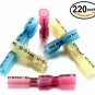 220pcs Wire Spade Connectors, Sopoby Waterproof Heat Shrink Fully-Insulated Kit