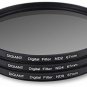 62mm Neutral Density Professional Camera Lens Filter Set (ND2 ND4 ND8), ND With