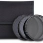 62mm Neutral Density Professional Camera Lens Filter Set (ND2 ND4 ND8), ND With