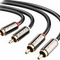 2RCA To 2RCA Cable, J and D Gold-Plated [Copper Shell] [Heavy Duty] 2 RCA To