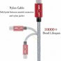 USB Type C Cable, USB C Cable 2 Pack 4Ft Nylon Braided Fast Charger Cord Red