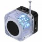 LED Mini Digital Portable Music MP3/4 Player Micro SD/TF USB Disk Speaker Black