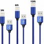 IPhone Cable,Lightning Cable 3Pack ?3FT 6FT 10FT? Fast Charger Nylon Cloth