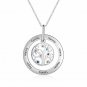 Silver Christmas Tree Necklace Family Tree of Life Birth Stone