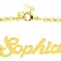 Yiyang Link Name Sophia Bracelet 18k Gold Initial Custom Girls Women Popular