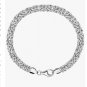 Sterling Silver Byzantine Bracelet -Diamond Cut 7.5"