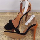 GR real leather suede high heels women sandals