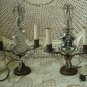 TWO FABULOUS MIRRORED ANTIQUE FRENCH GIRANDOLES TABLE CHANDELIERS RARE *AS IS*
