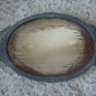 GORGEOUS SHABBY OLD FRENCH PLATEAU MIRROR VANITY TRAY WITH ETCHING DESIGN