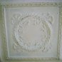 #1 FABULOUS OLD ARCHITECTURAL CEILING TIN FRENCH WREATH & BOWS 24" X 24"