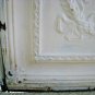 #1 FABULOUS OLD ARCHITECTURAL CEILING TIN FRENCH WREATH & BOWS 24" X 24"
