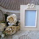 SHABBY FRENCH CHIC BOW RIBBON PICTURE FRAME ****SO CHARMING***