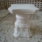 Vintage MINIATURE *Short* WHITE Ceramic COLUMN To Sit Miniature Cherub Angel On