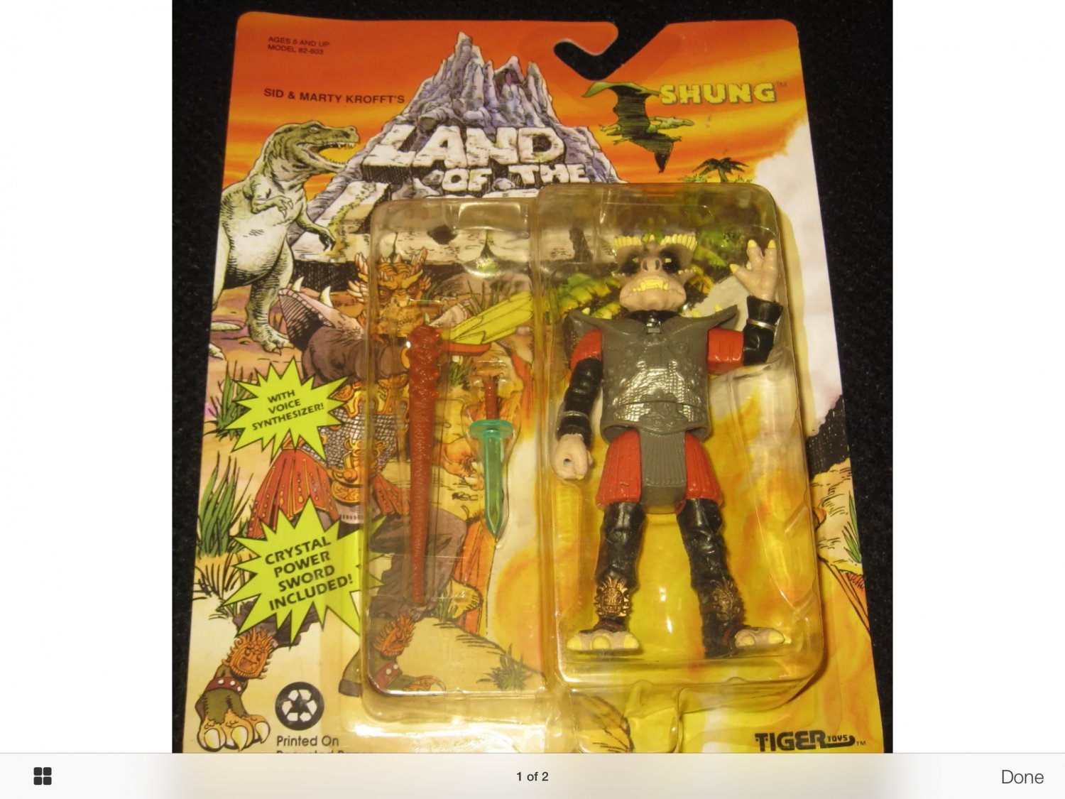 1992 Land of the Lost Shung Action Figure Tiger Toys RARE NEW IN PACK