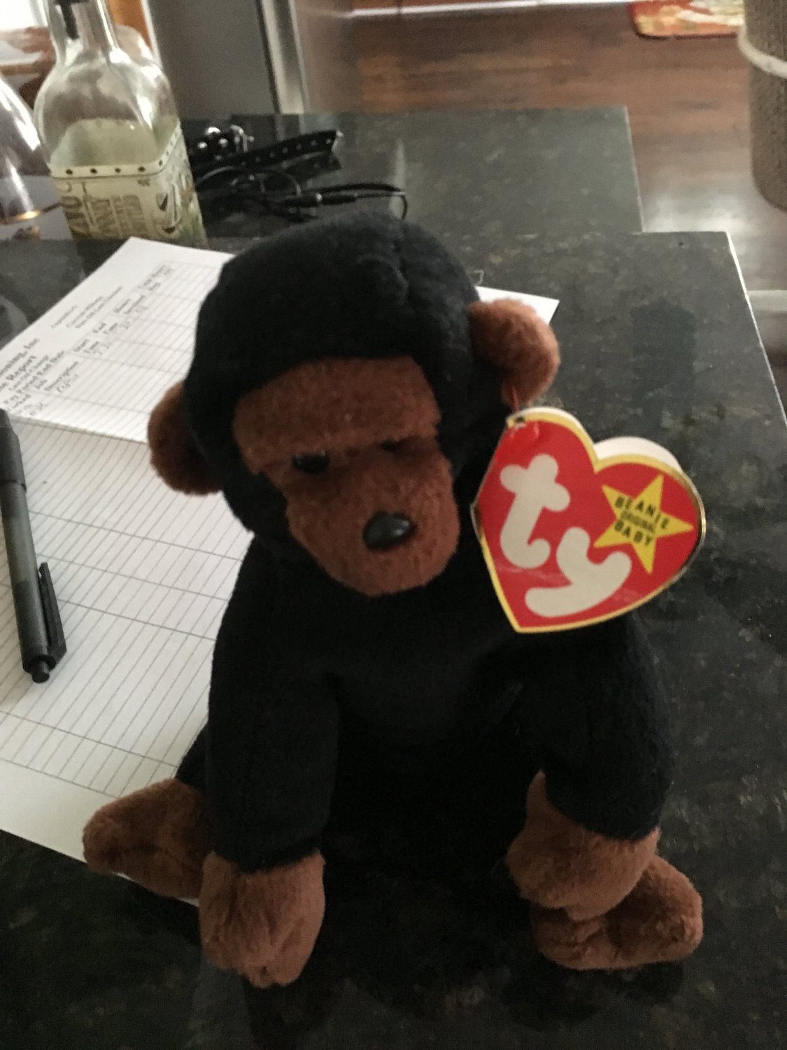 TY Congo Beanie Baby with errors
