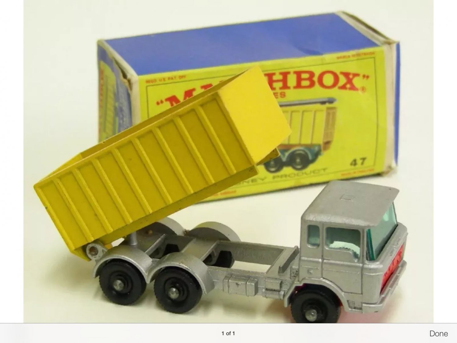 Vintage Matchbox lesney car. Still in box.