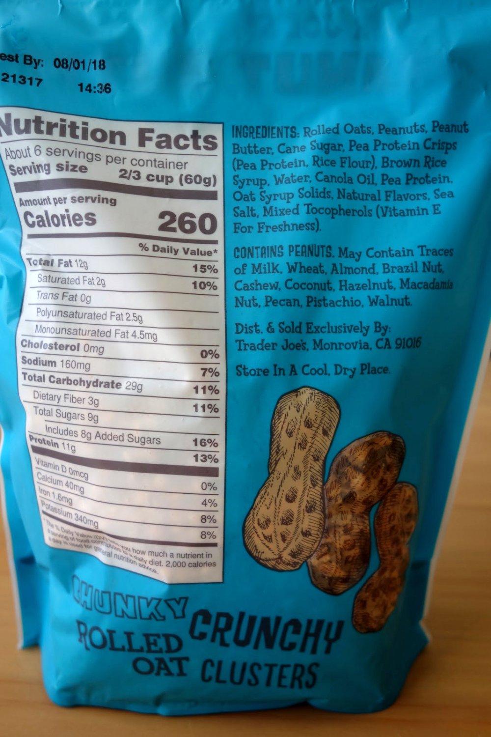 (3) Bags of Trader Joe's PEANUT BUTTER PROTEIN GRANOLA Trail Mix / 3
