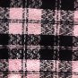 60" wide 1 yard Pale Pink and Black Plaid