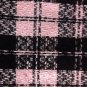 60" wide 1 yard Pale Pink and Black Plaid