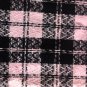 60" wide 1 yard Pale Pink and Black Plaid