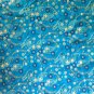 62" wide 2 yards Teal with Gold and Navy Blue