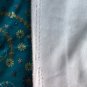 62" wide 2 yards Teal with Gold and Navy Blue