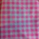 62" x 27" Pink and White Check Knit